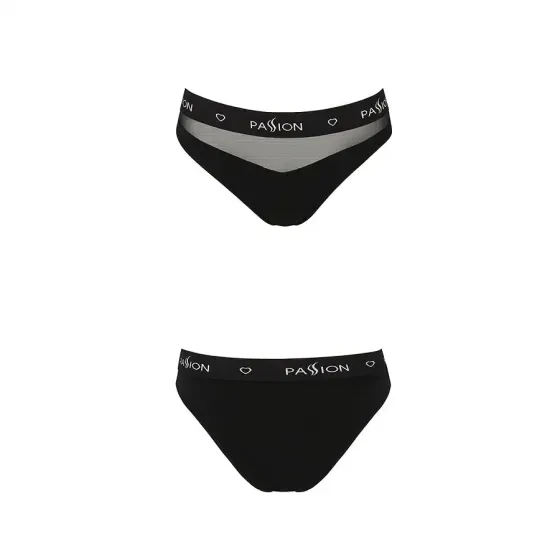 Трусики з прозорою вставкою Passion PS006 PANTIES XL, black Львов