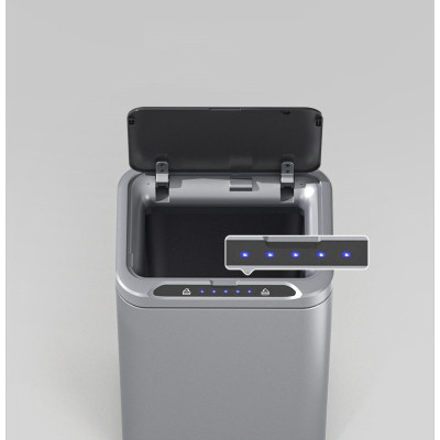 Контейнер для сміття JAH Сенсорний Срібний металік 13 л (20254) Вінниця - фото 2