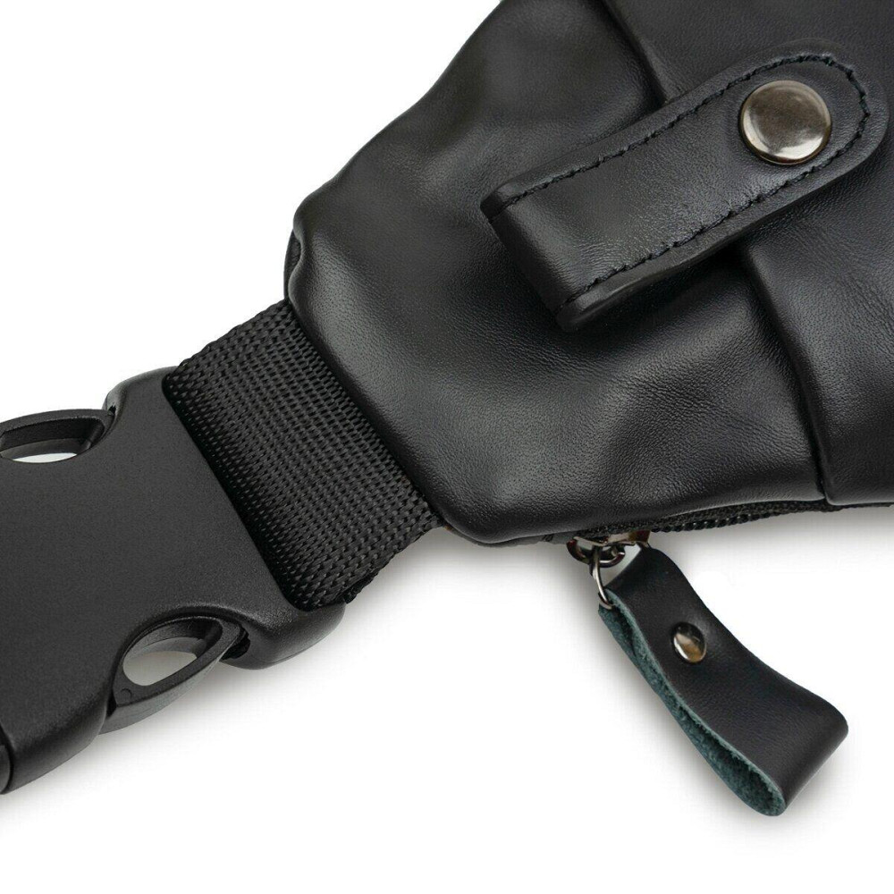 Практична сумка через плече шкіряна Чорна (Vintage) Київ - фото 1