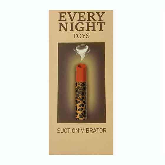 Вакуумный стимулятор клитора Every Night Toys в форме помады, леопардовый принт Sex Aura Киев