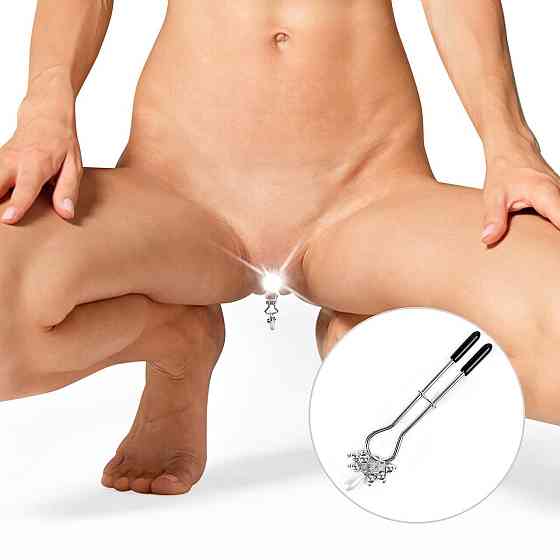Затискач для клітора Art of Sex - Pearl Drop, Срібло Sex Aura Київ