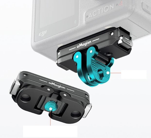Кріплення швидкознімне DJI Action 5/Pro/4/3/Osmo 360 алюмінієве aMagisn AA22 Київ - фото 2