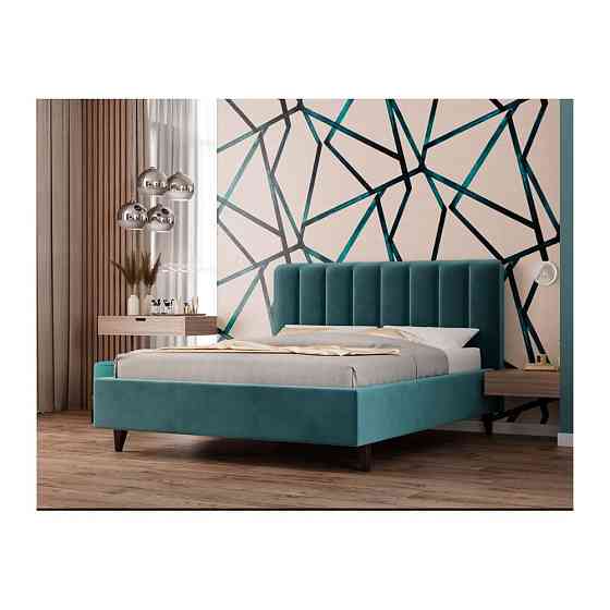 Кровать SanamDesign Vienna VIP c дополнительной металлической цельносварной рамой 140x190 синий Киев