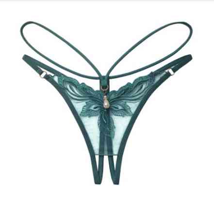 Трусики з доступом та намистинкою універсальний зелений Київ