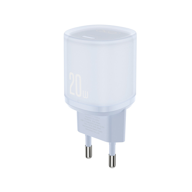 Мережевий зарядний пристрій XO L143 PD20W Single USB-C Charger синій Львів - фото 1