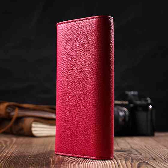 Красочный женский кошелек с монетницей на молнии из натуральной кожи Tony Bellucci 21979 Фуксия Киев