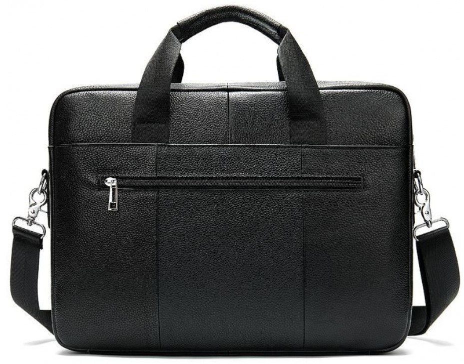 Чоловічий портфель для ноутбука та документів Tiding Bag (39 x 28 x 8 см) з натуральної шкіри Чорний Вінниця - фото 12