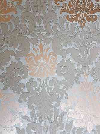 Шпалери метрові вінілові на флізелін Marburg Villa Romana класичні вензелі завитки золотисті коричневі Київ