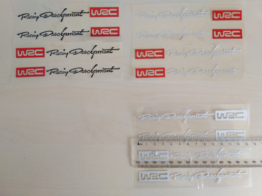 Наклейки на ручки авто № 9 Wrc Белая с красным ( с Киев - изображение 7