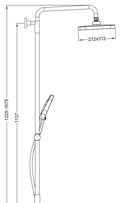 Душова колона зі змішувачем Koer KB-56030-07, 3 функції (KR5429) Харків - фото 10