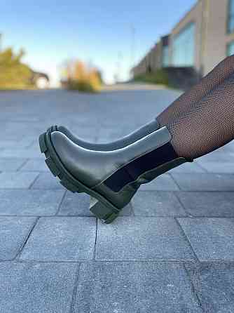 Женские ботинки GREMMY хакі натуральная кожа зима 36р.37р.(4854) Коломия