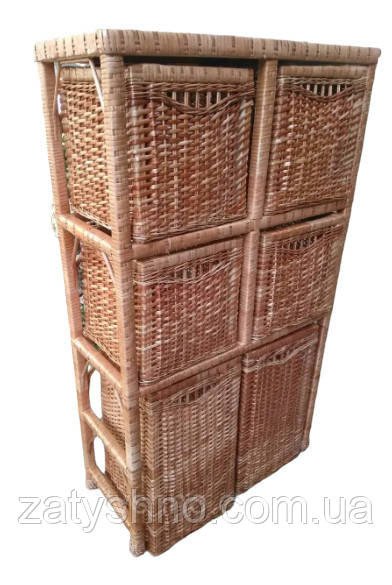 Комод плетений на 6 шухляд плетений Київ - фото 1