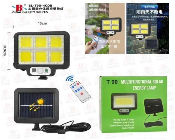 Прожектор светодиодный аккумуляторный с солн. панелю BL-T90-6COB Днепр - изображение 1