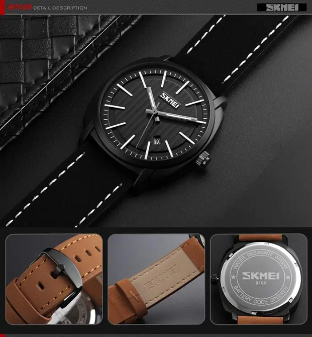 Чоловічий годинник Skmei 9169 Kowboy (Чорний) Вінниця - фото 5