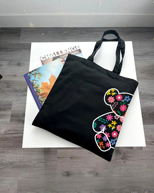 Екошопер BookOpt ВК4058 Ведмедик (Квіткові мрії) чорний Луцк - изображение 7