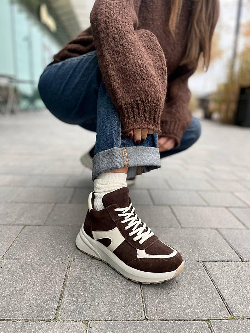 Arcoboletto Кроссовки женские Arcoboletto коричневые зимние кожа+замша размер 37-41 (5669) Коломыя - изображение 10