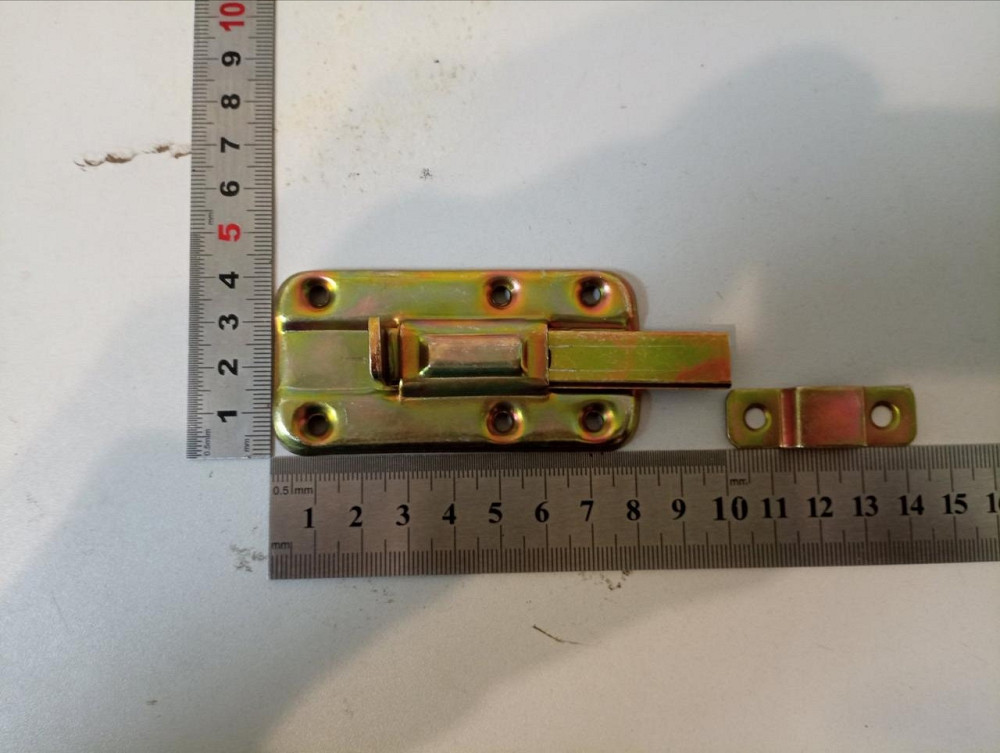 Засув плоский в жовтому оцинку  80 мм "P-o" Київ - фото 3