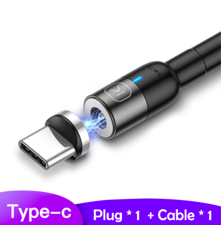Магнітний кабель KUULAA Type-C Black 1 M Київ