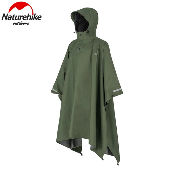 Плащ-дощовик Naturehike NH21FS036, p-p L, армійський зелений Київ - фото 1