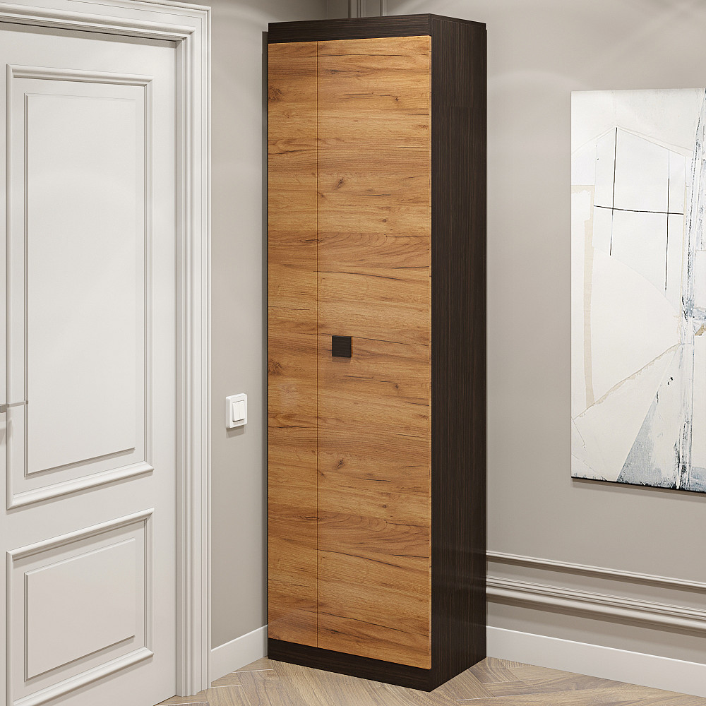 Шкаф распашной Эверест Соната-600 венге темный + дуб крафт золотой (DTM-2308) Львов - изображение 3