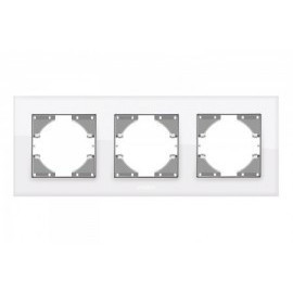 BINERA біле скло Рамка горизонтальна 3-а Videx Житомир - фото 1