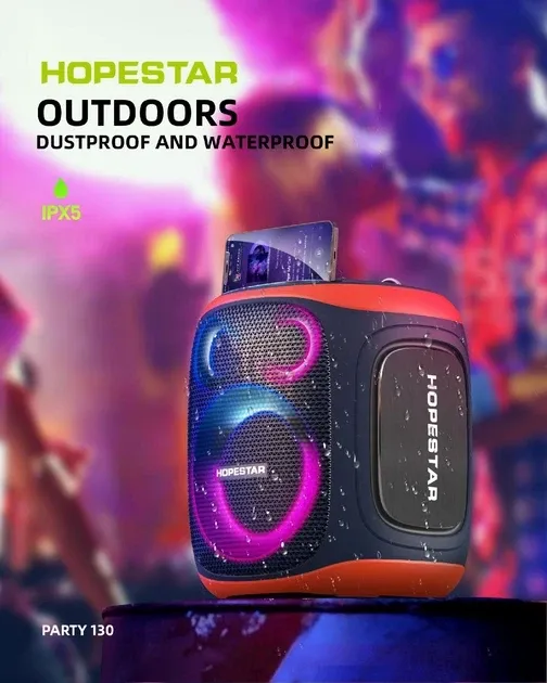 Портативна Bluetooth колонка Hopestar Party 130 із 2 мікрофонами, караоке, USB/TF, AUX, потужний звук Одеса - фото 3