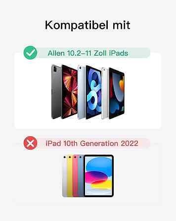 Фирменный защитный чехол-клавиатура INATECK для iPad 10.2 (2019/20/21) / pro10.5 (2017) / Air 10.5 Днепр
