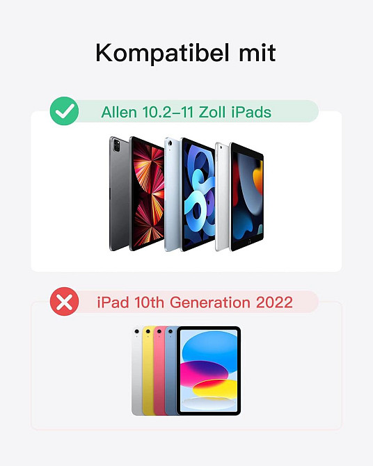 Фирменный защитный чехол-клавиатура INATECK для iPad 10.2 (2019/20/21) / pro10.5 (2017) / Air 10.5 Днепр - изображение 3