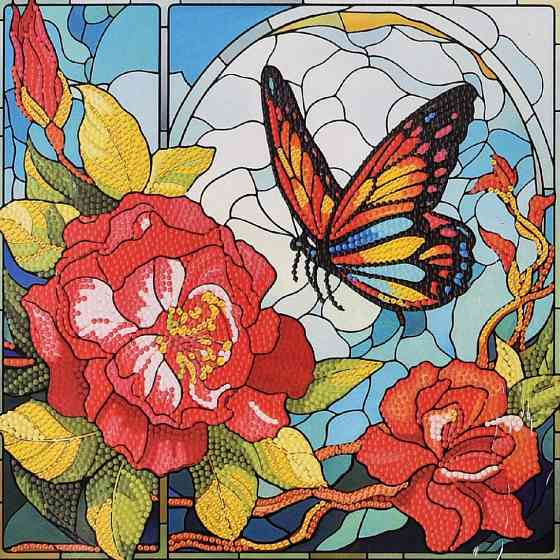 Алмазна мозаїка "Метелик літа" DEEX16304 не повна викладка 30х30 см Вінниця