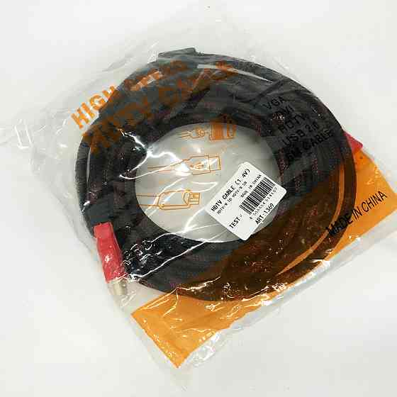 Кабель усиленный 5м переходник адаптер HDMI-HDMI папа-папа аудио видео шнур в обмотке RO-80 Львов