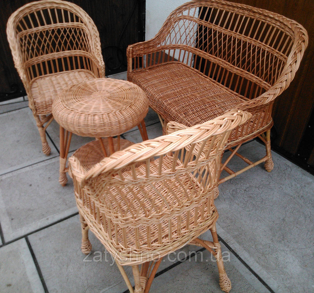 Плетеная мебель с журнальным столиком из лозы Киев - изображение 2