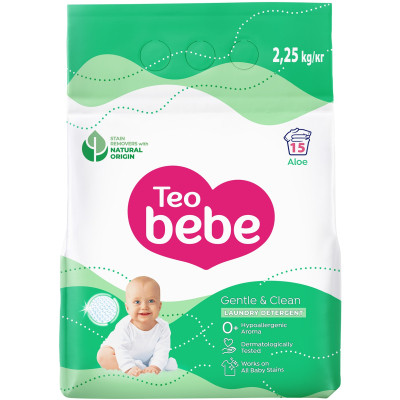 Стиральный порошок Teo bebe Gentle & Clean Aloe 2.25 кг (3800024048456) Винница - изображение 1