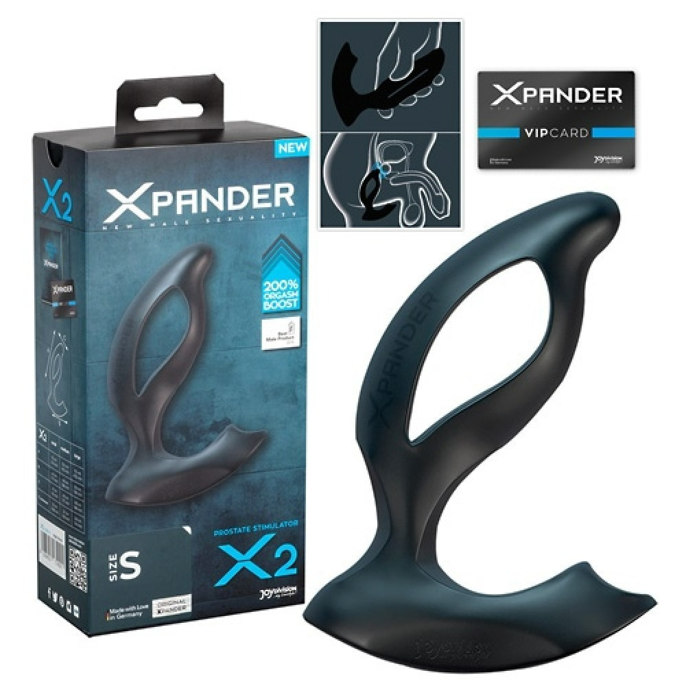 Массажер простаты, размер S, XPANDER X2 черный, 9.5 см х 4.1 см Sex Aura Киев - изображение 4