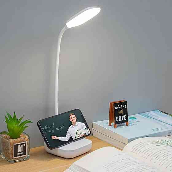 Світильник настільний LED VALESO акумуляторний, на гнучкій ніжці, повний спектр, білий 1961 Коломия