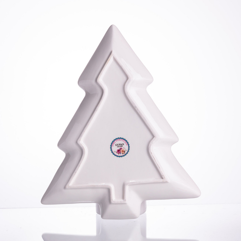 Yiwu Сервірувальне новорічне блюдо для закусок Christmas 29×24×2 (см) порцеляна HP-SDHK-17 Коломыя - изображение 4