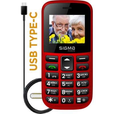 Мобільний телефон Sigma Comfort 50 EASY TYPE-C Red (4827798585221) Вінниця - фото 2