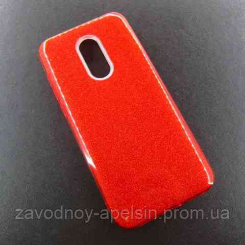 Xiaomi Redmi 5 plus 5+ чехол блестки Shining красный Одесса
