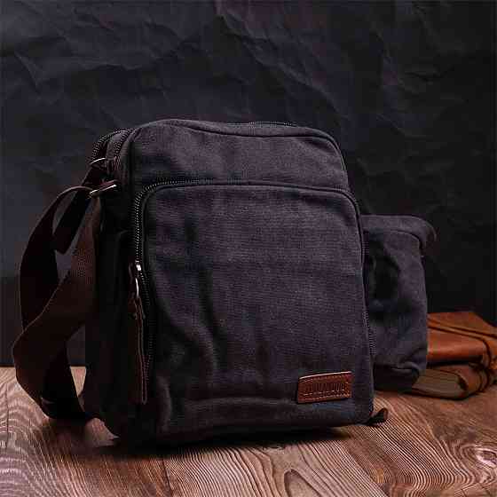 Текстильная сумка с чехлом для воды Vintage 22208 Черный Киев