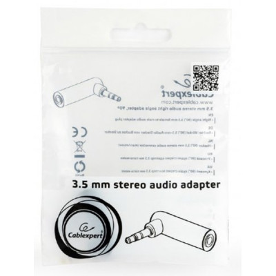 Переходник 3.5мм M / F 3.5 мм угловой Cablexpert (A-3.5M-3.5FL) Винница - изображение 3
