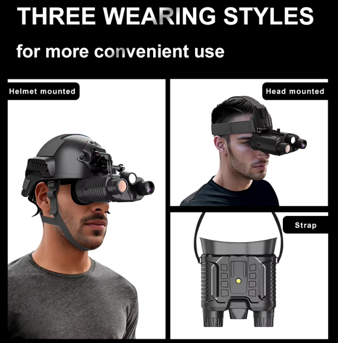 Цифровой бинокль ночного видения NV8161 (до 400м в темноте) 1080P HD 8X с креплением FMA L4G24 на шлем Винница - изображение 6