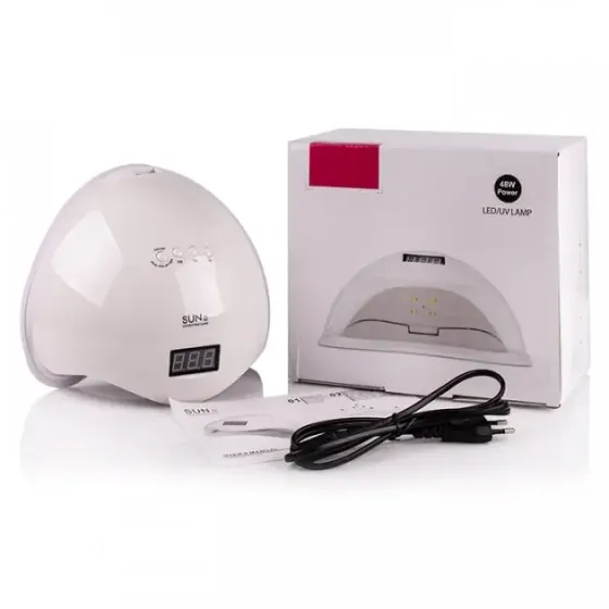 Светодиодная лампа для маникюра SUN 5 48W с дисплеем и сенсором, UV лампа Коломия