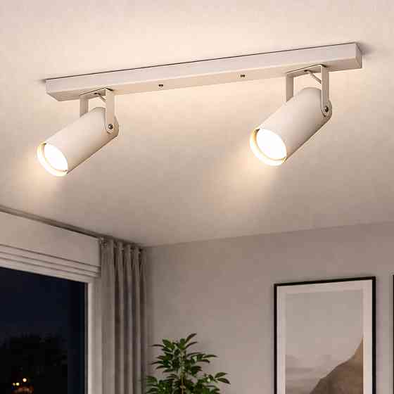 Светильник потолочный спот поворотный MSK Electric Focus под две лампы Е27 белый  NL 14050-2 WH Одесса