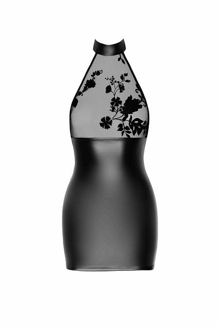 Платье Noir Handmade F311 Eros, S, black, мини, юбка под латекс, верх — сетка, открытая спина Sex Aura Киев - изображение 4