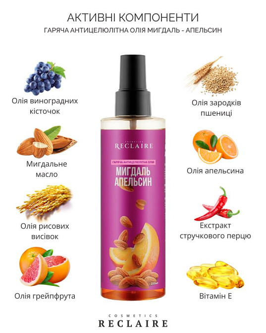 Антицеллюлитный массажный набор для тела: Скребок гуаша+горячее масло Reclaire cosmetics Киев - изображение 8