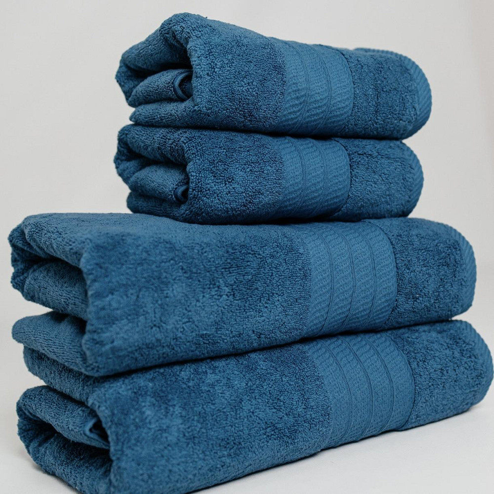 Набір Махрових рушників, Махра,Синій,50/90 та 70/140 Київ - фото 2