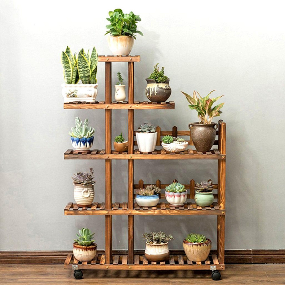 Підставка для квітів "Нуазі" на коліщатках капучино Миколаїв - фото 1