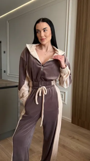 Женский костюм тройки из плюшевого велора — стильный и удобный комплект Одесса - изображение 5