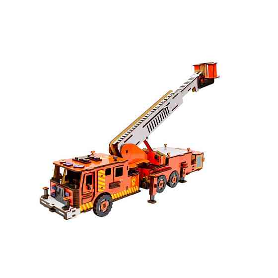 Дерев'яний 3D конструктор "Пожежна машина" Puz-00921, 318 деталей Вінниця