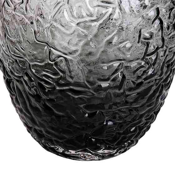 Yiwu Ваза для квітів зі скла, декоративна кругла, 30 см, сіра HP-1731 Коломия