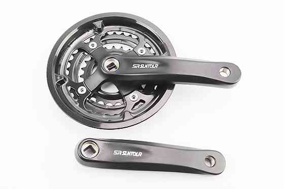 Шатуни "квадрат" 152мм, 42.34.24Т MTB, алюмінієві, чорні T312 CW14-XCE (можливий нетоварний вигляд) Київ